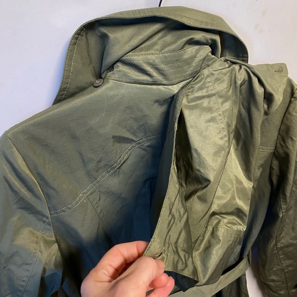 NWOT Michael Kors Trench Coat SZ S Olive Green - Picture 6 of 7